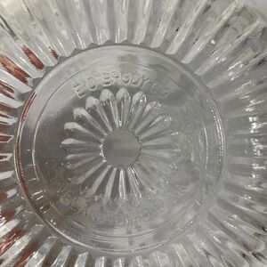 Vintage E.O. Brody Co. Clear Glass Ribbed Bowl 6.5" x 2.25" Cleveland Ohio